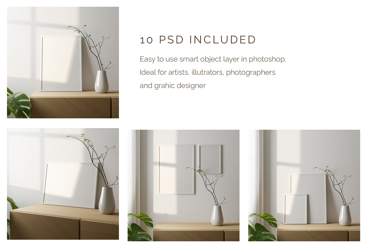 Photo Frame Mockups, a Print Template by simuradi (Photo 10 of 11)