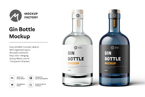 Gin Bottle Mockup
