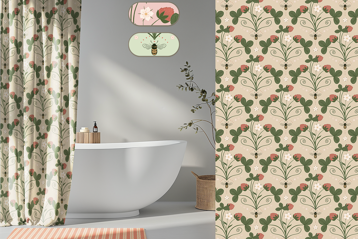 Strawberry Jam – Patterns & Clipart, a Pattern Graphic by PenguinArtStudio (Photo 8 of 14)