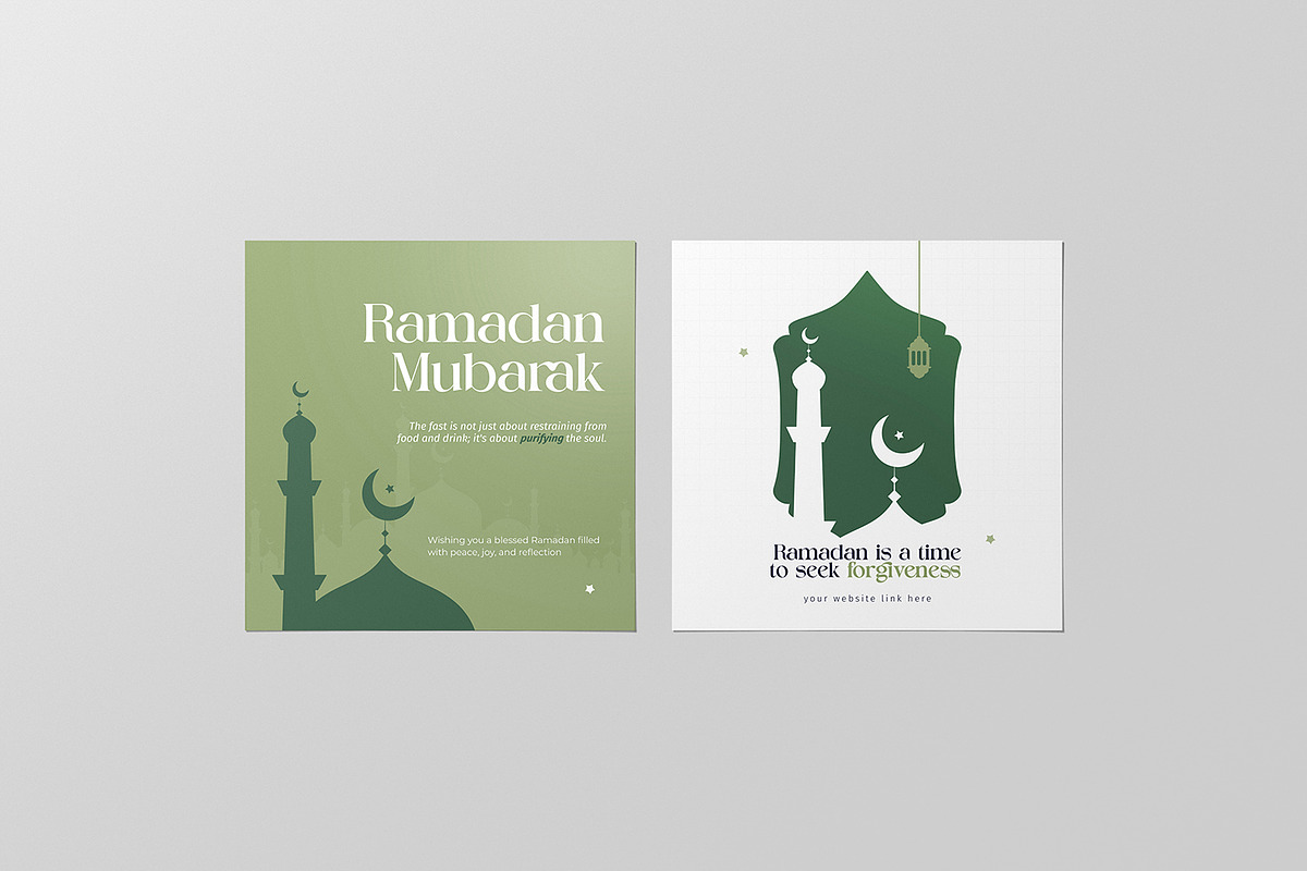Ramadan Mubarak Instagram Banner, a Social Media Template by Ram Studio LLC (Photo 2 of 3)