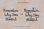 Karmeliya a Handwritten Script Font, a Script Font by Dawnside Graphic (Thumbnail 8 of 13)