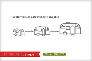 Minimal Camper Icons