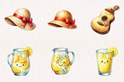 Picnic Clipart - Watercolor, a Seasonal Illustration by CreationArt (Thumbnail 4 of 7)