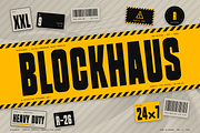 Blockhaus - Condensed Display, a Sans Serif Font by HipFonts (Thumbnail 1 of 11)