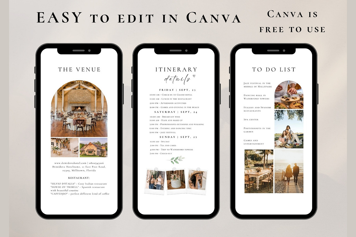 Wedding mood board mobile template, a Social Media Template by EvaTemplates (Photo 6 of 7)