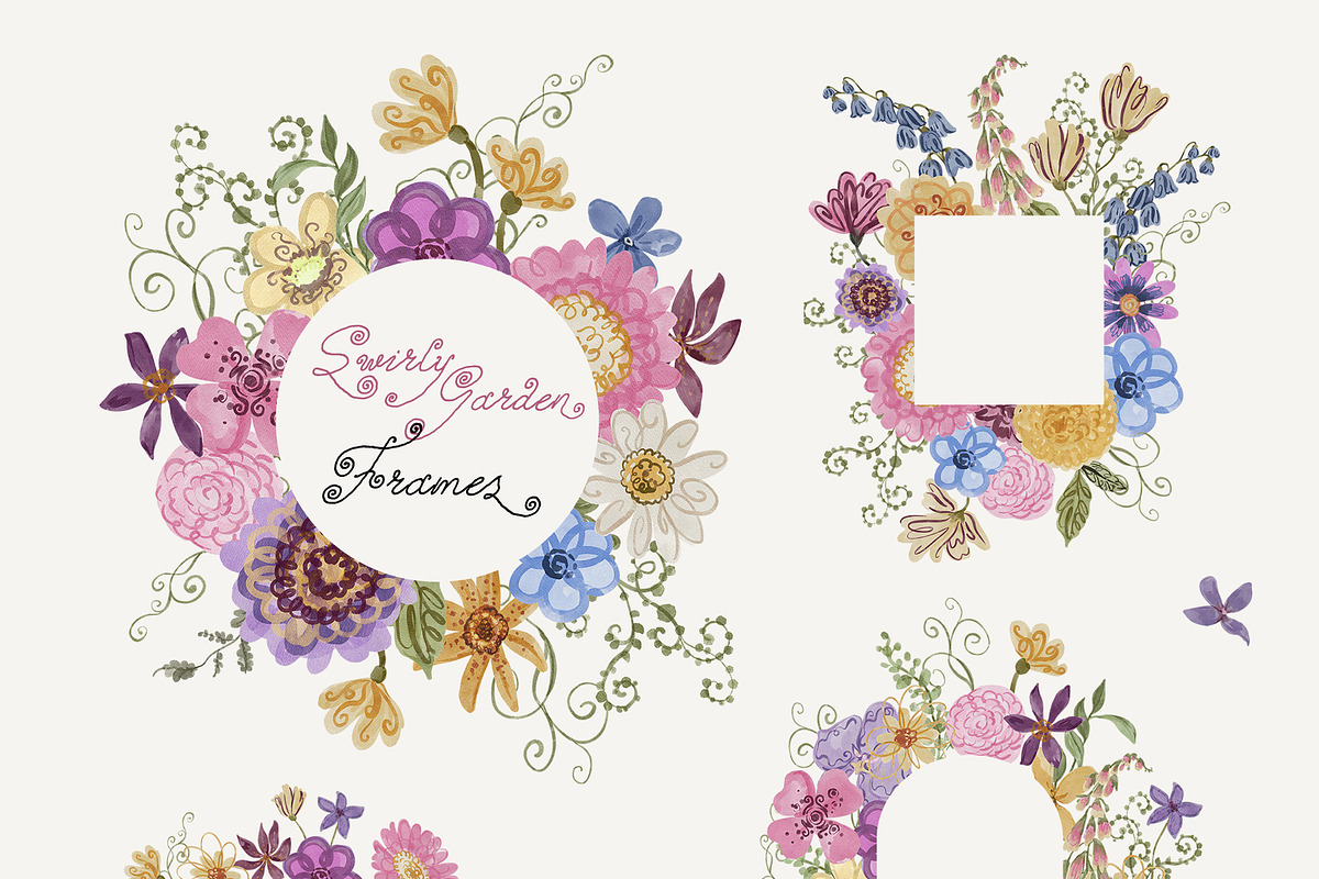 Whimsical Swirly Garden Florals, a Decorative Illustration by SunnyAfternoons (Photo 11 of 17)