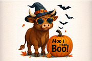 Funny Fall Pumpkin Cow Png, an Illustration by Craft Nest (Thumbnail 1 of 6)