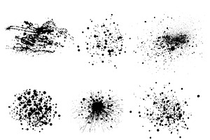 Big Vector Set Of Painted Blots