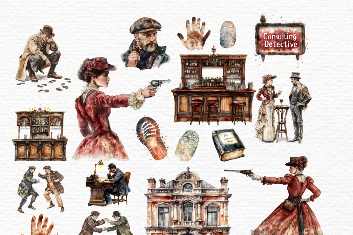 Crime scene clipart bundle, a Person Illustration by Invite to Clipart (Photo 2 of 6)