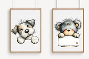 Funny Valentine Peeking Animals PNG, an Illustration by Libby Wishes (Thumbnail 4 of 9)