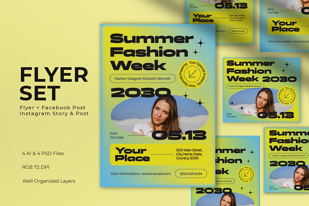 Minimalist Summer Fashion Week Flye, a Flyer Template by graphicook (Photo 1 of 4)