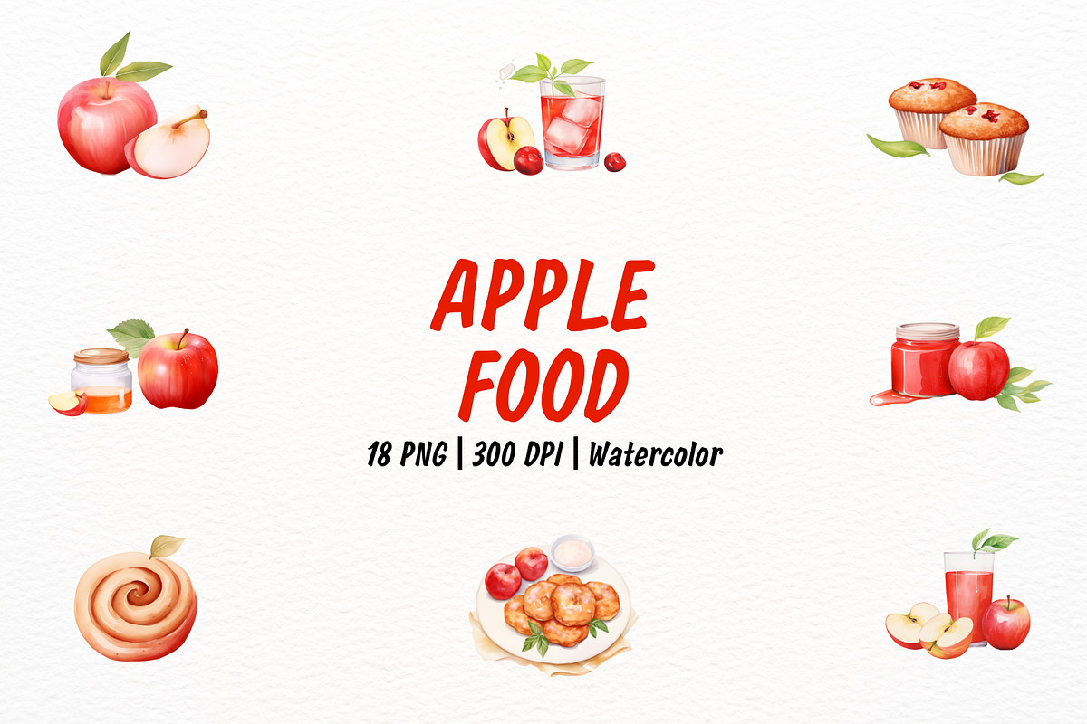 Apple Food Clipart, a Food Illustration by New-School-Wave (Photo 1 of 5)