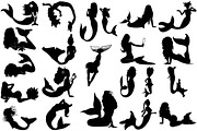 Mermaid Silhouette AI EPS PNG, a Work Illustration by FrankiesDaughtersDesign (Thumbnail 6 of 9)