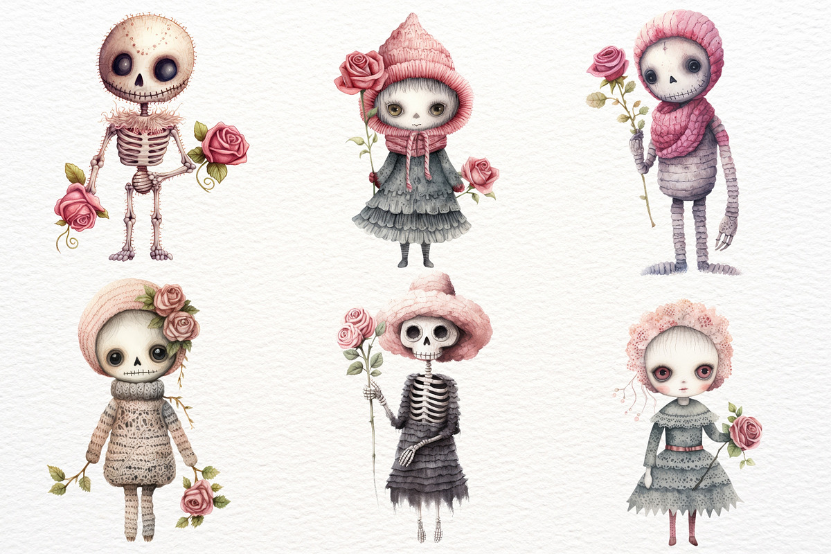 Creepy Doll Watercolor Sublimation, a Decorative Illustration by Maysa Art (Photo 3 of 6)