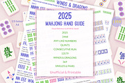 2025 Printable Mahjong Hand Guide, a Stationery Template by LABFcreations (Thumbnail 3 of 3)