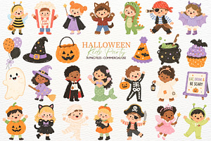 Halloween Kids Clipart Spooky Party