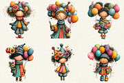 Happy New Year Girl Clipart, an Illustration by DreamCafeArt (Thumbnail 3 of 6)
