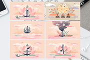 18 Yoga Concept Vector Illustrations, a Healthcare Illustration by VectorMine (Thumbnail 8 of 9)