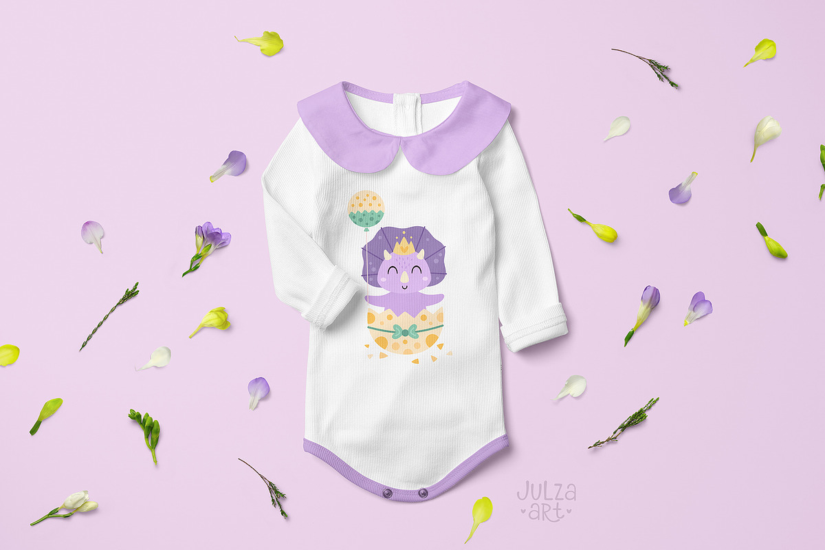 Dinosaur Birthday Girl Clipart, an Animal Illustration by JulzaArt (Photo 4 of 6)