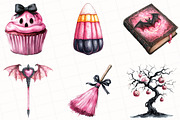 Watercolor Girly Halloween Clipart, an Illustration by OK Design (Thumbnail 5 of 5)