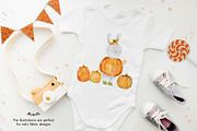 Cute animal Halloween clipart, an Animal Illustration by Watercolor Nastasia Art (Thumbnail 6 of 7)