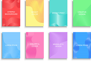 Bright Colorful Striped Posters