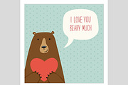 Cute Valentine's Day card, a Decorative Illustration by C Design Studio