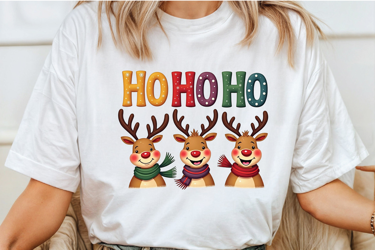 Ho Ho Ho Deer Reindeer Christmas Png, an Illustration by Libby Wishes (Photo 4 of 4)