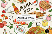 Mexican Plate Patterns and Graphic, a Food Illustration by Nansirins Studio (Thumbnail 1 of 6)