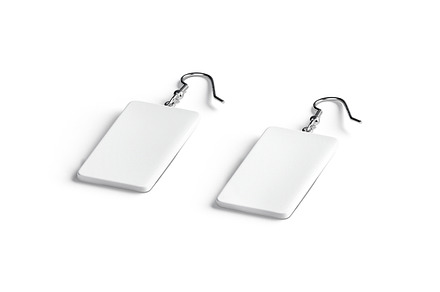 Rectangular Earring Jewelry 3D Model, an Object 3D Model by rebrandy