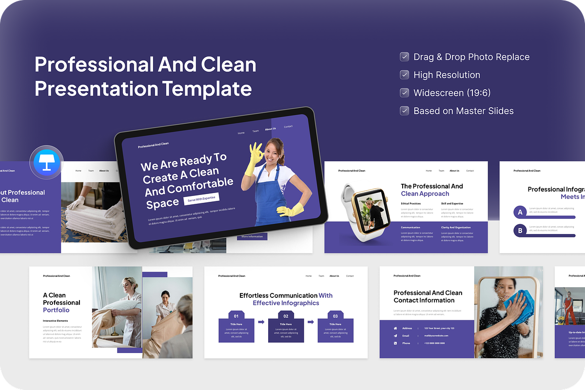 Professional & Clean Keynote, a Presentation Template by Annora Studio (Photo 1 of 5)