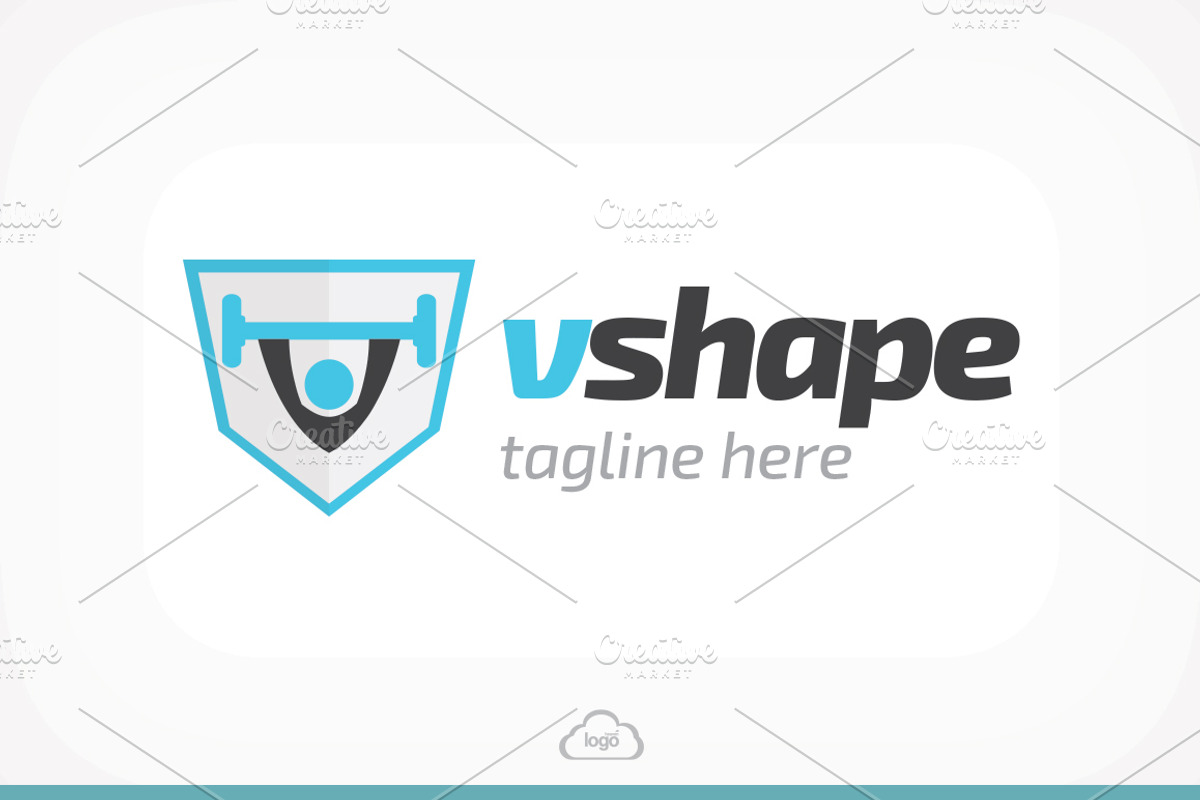 Vshape Gym Logo Template, a Branding & Logo Template by Logo Heaven (Photo 2 of 5)