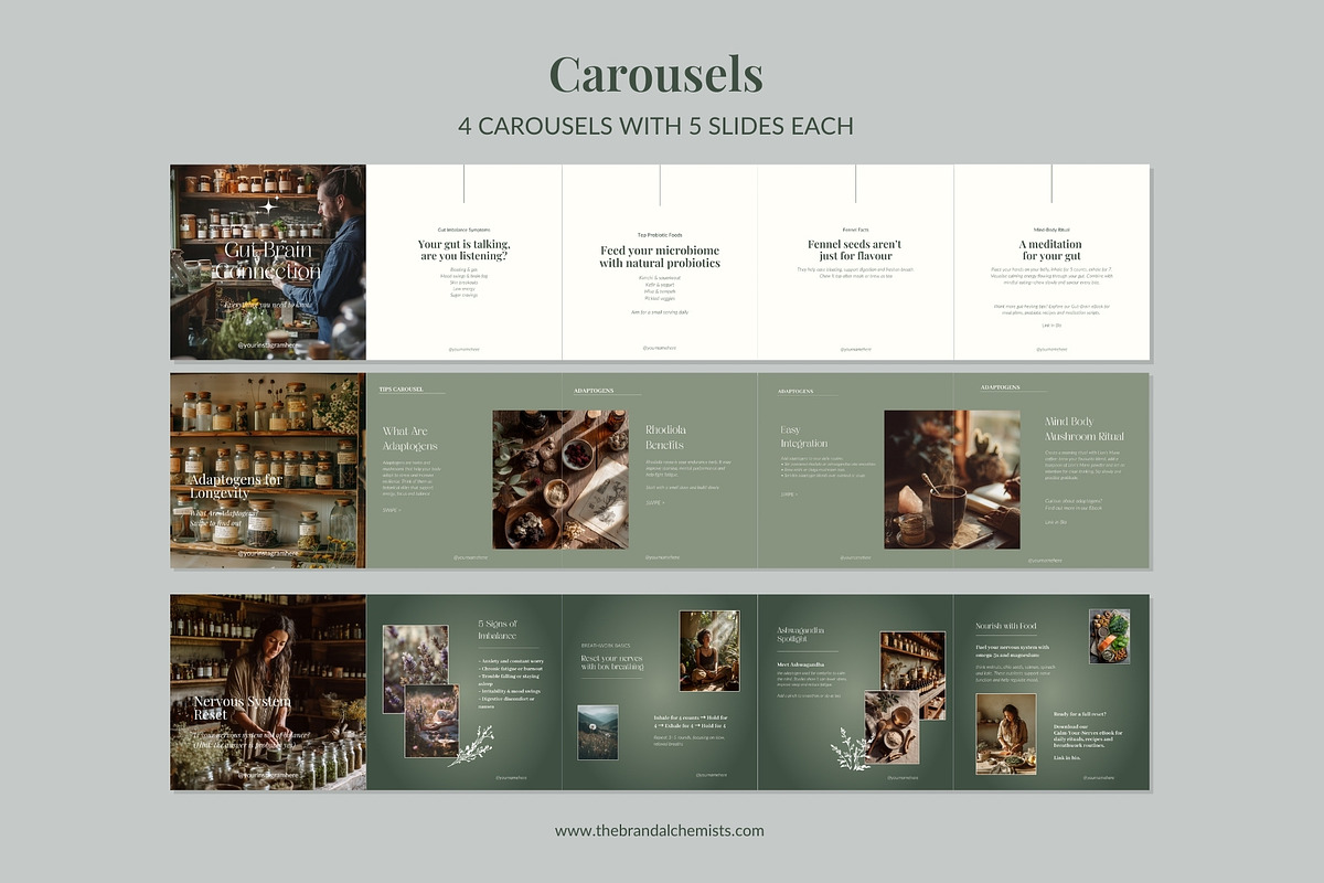 Mother Earth Wellness Template Pack, a Social Media Template by The Brand Alchemists (Photo 7 of 14)