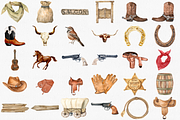 Watercolor Western Clipart Set, an Illustration by CropUp Creative (Thumbnail 3 of 4)