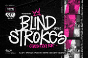 Blind Strokes - Stylish Tag Font, a Handwritten Font by ikiiko (Thumbnail 1 of 7)