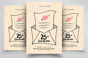 Save The Date Love Card Templates, a Flyer Template by Psd Templates (Thumbnail 1 of 2)