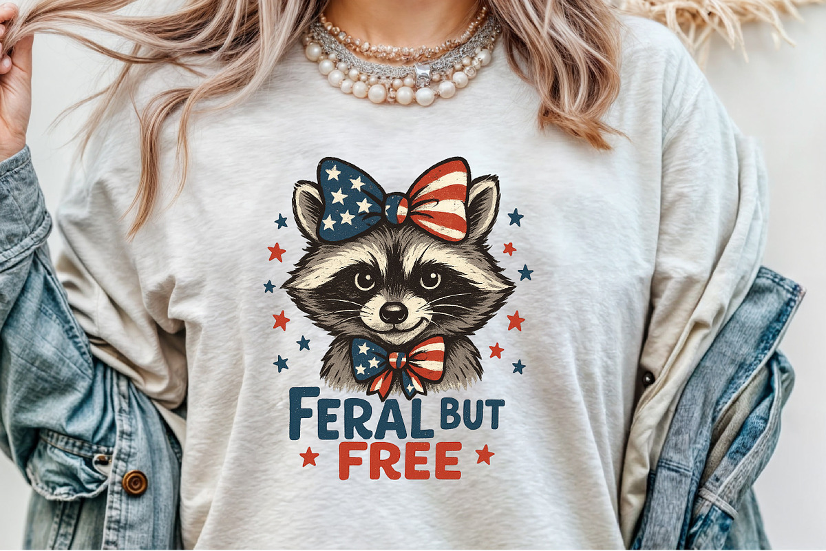 Feral but Free Raccoon 4th of July P, an Illustration by Sublimation Artist (Photo 3 of 9)