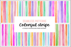 Six Colourful Stripe Pattern