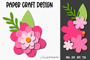 Paper Flower SVG Cut File Bundle, a Decorative Illustration by illuztrate (Thumbnail 2 of 16)
