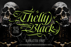 Thelly Black Typeface, a Blackletter Font by alit design