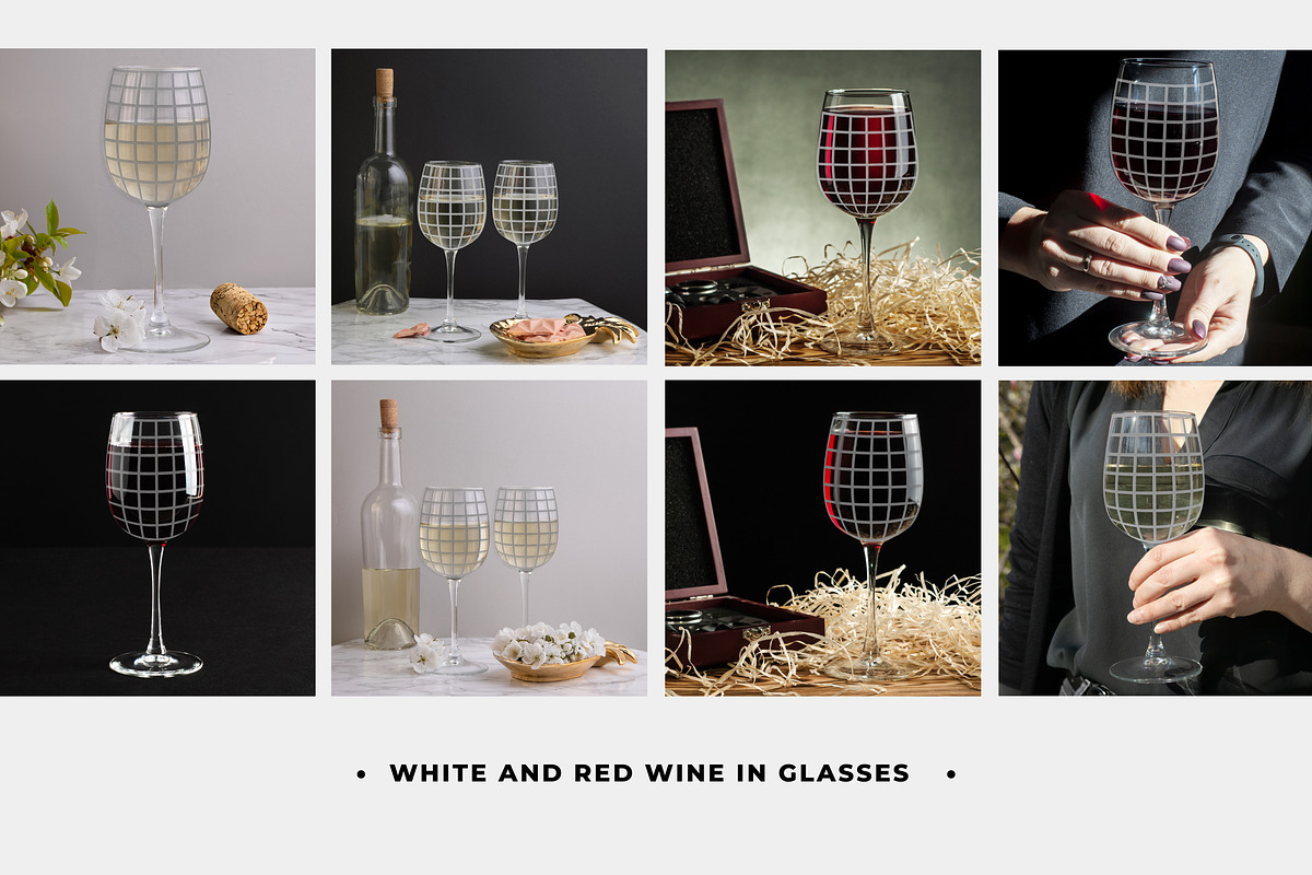 Wine glass mockup set (glassware), a Product Mockup by TrendkeyMockups (Photo 2 of 4)