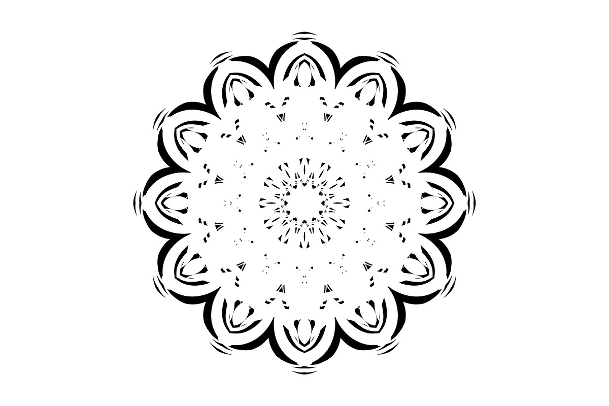 Black White Mandala Illustration Set, a Decorative Illustration by NJ Himel (Photo 73 of 101)