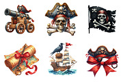Pirate clipart - Watercolor, an Illustration by CreationArt (Thumbnail 3 of 5)