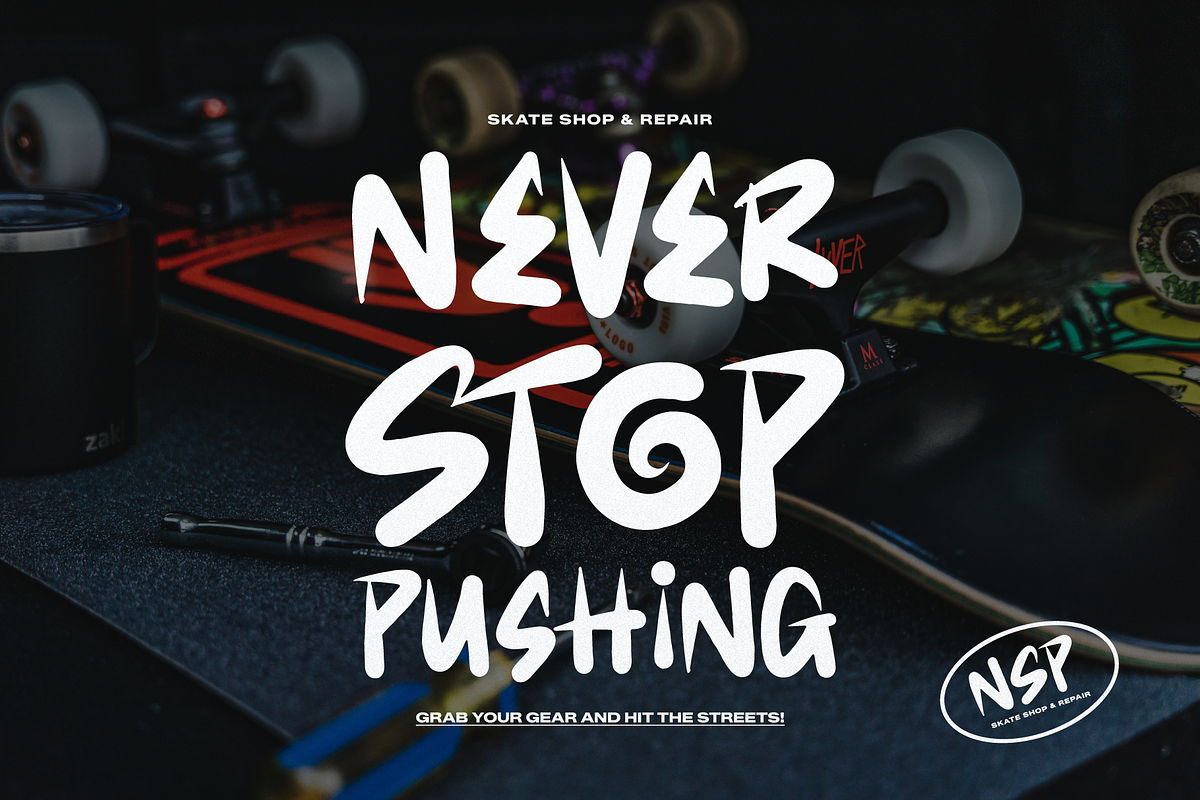 Forge Zone | Graffiti Font, a Handwritten Font by Denustudios (Photo 2 of 12)