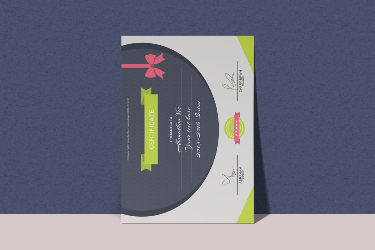 Certificate of Achievement Template, a Stationery Template by BrandlyTemplate (Photo 1 of 4)