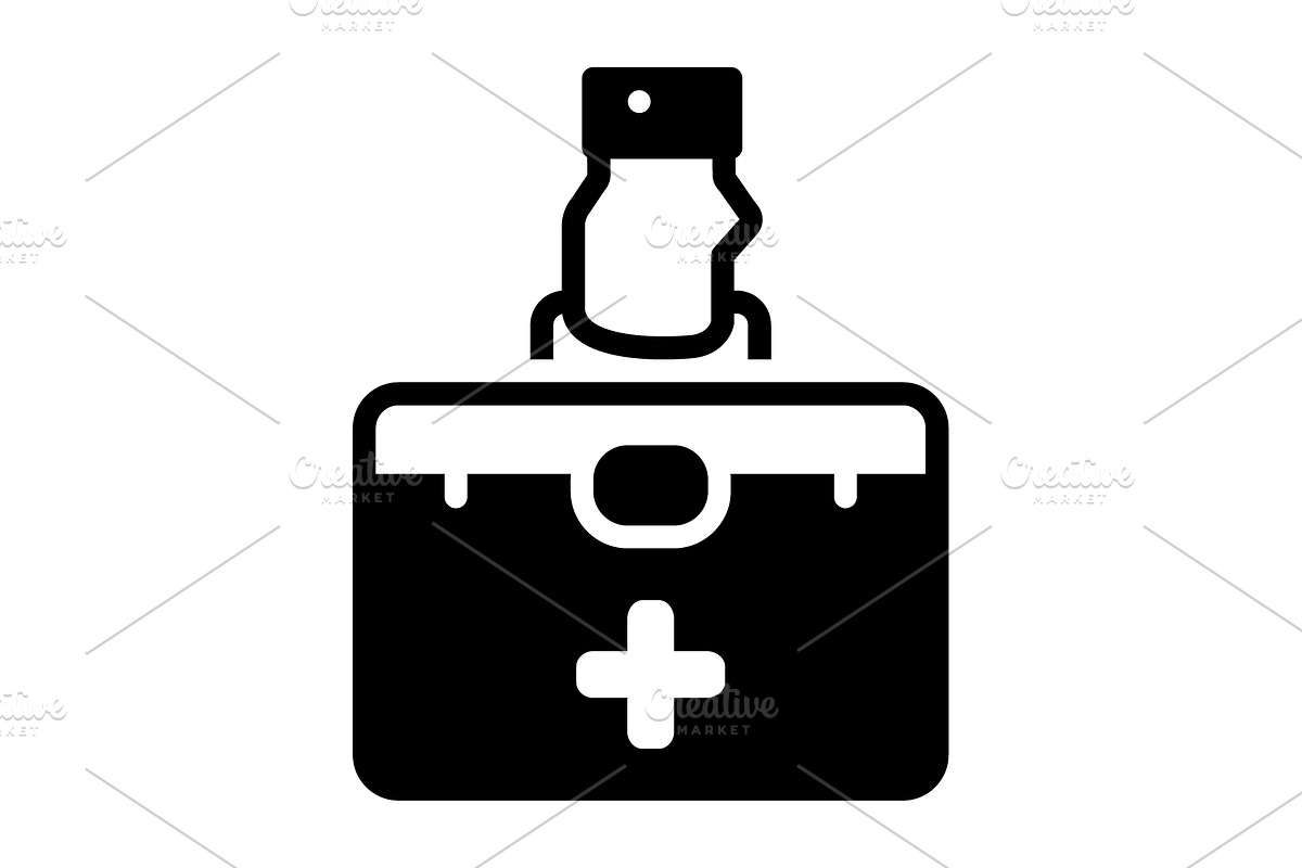 Kit medical solid icon, a Solid Icon by Creative priyanka