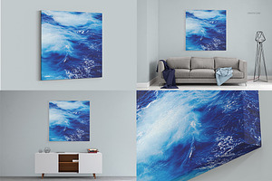 Canvas Print Many Sizes Mockup Set