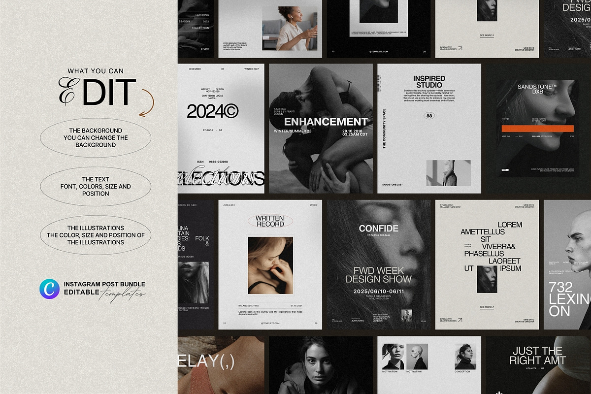 Aesthetic Instagram Template Kit, a Social Media Template by Prapti Design (Photo 8 of 9)