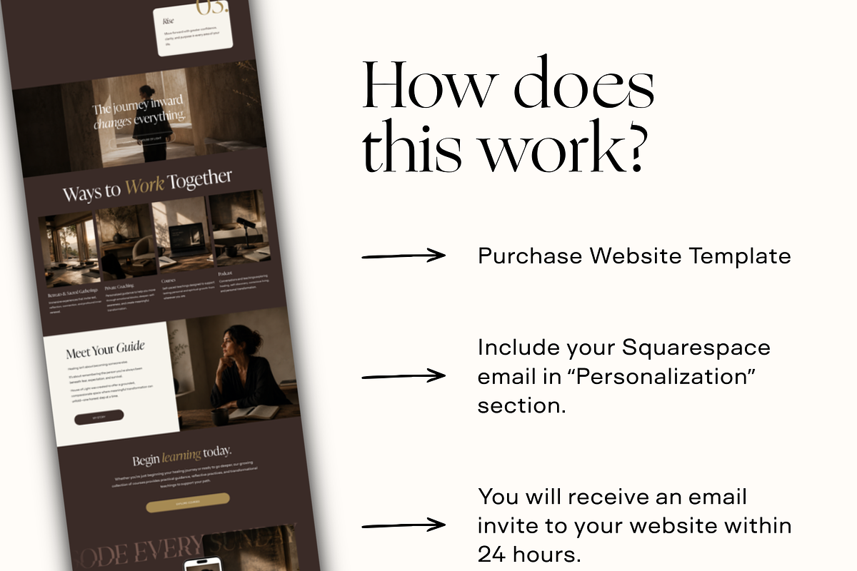Squarespace Spiritual Shadow Coach, a Squarespace Template by Divinely Guided Studio (Photo 3 of 7)