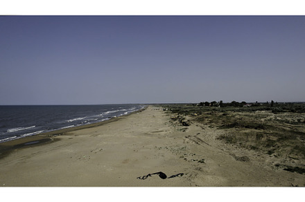 Aerial view of sandy coast and blue, a Nature Photo by Media Whale Stock